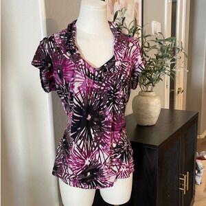 Flirty Bold Indie Flowy Pink Tie-Dye Tee